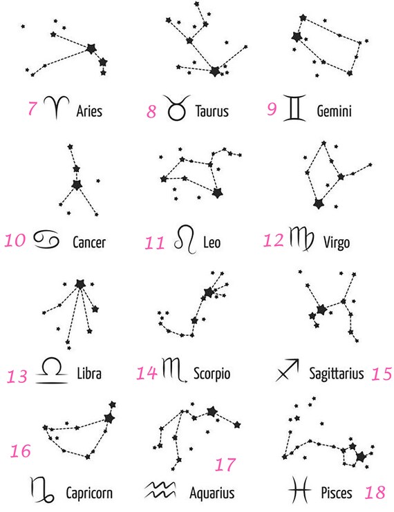 Zodiac Matching Tattoo With Friend Matching Tattoo With - Etsy Canada Zodiac Matching Tattoo With Friend Matching Tattoo With - Etsy Canada