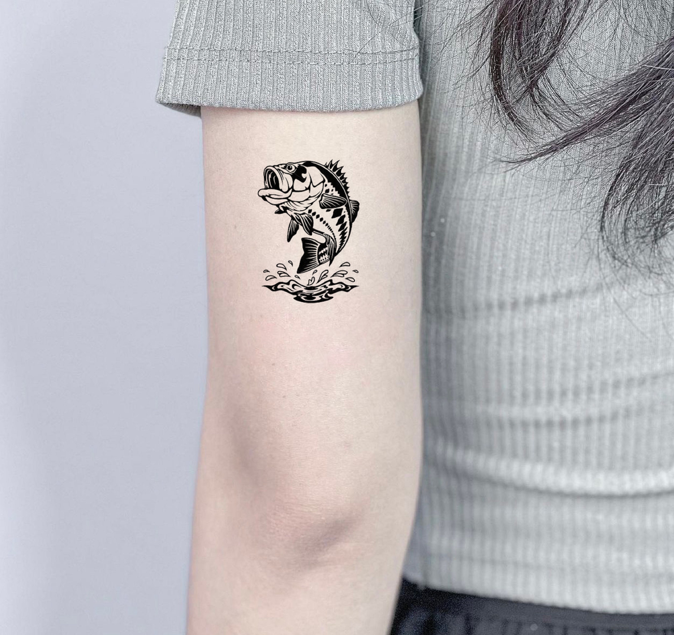 Fishing Tattoos - Etsy Norway