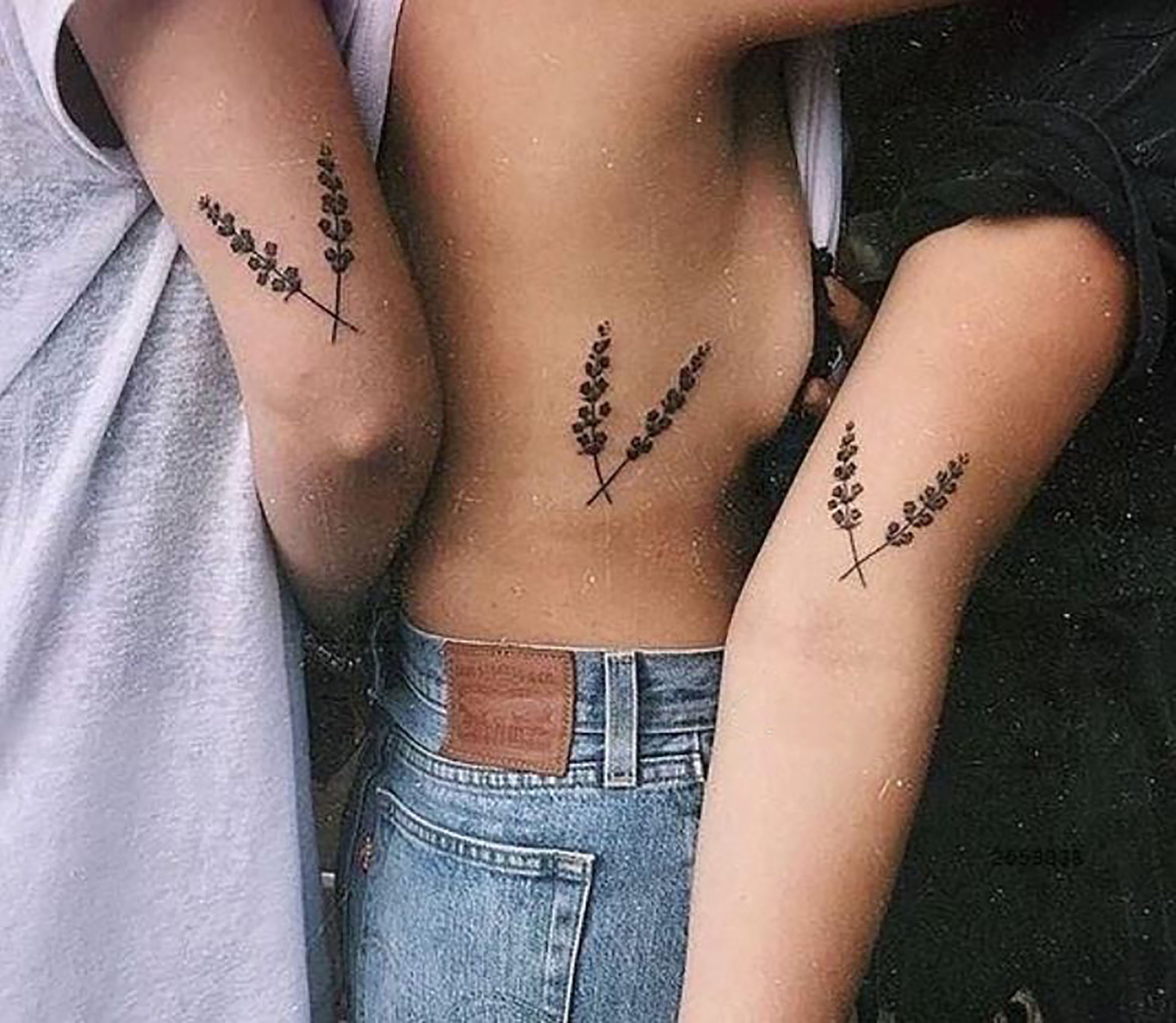 Flower Matching Tattoo With Best Friend Fake Flower Tattoo - Etsy