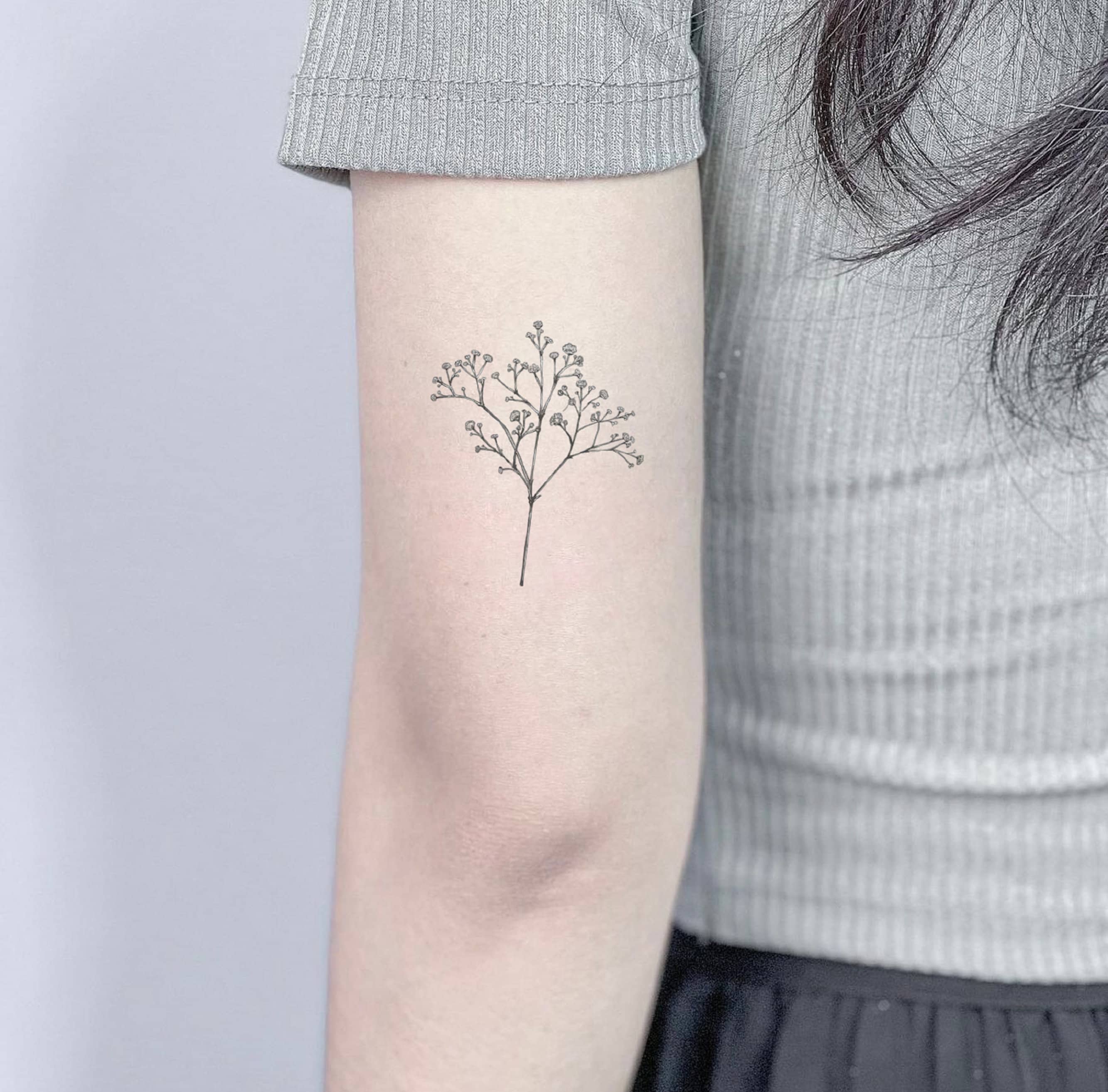 Top more than 54 baby's breath flower tattoo latest in.cdgdbentre
