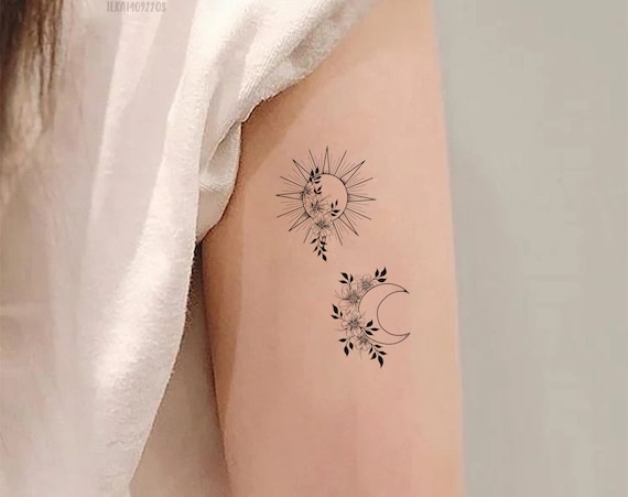 Universe Spiritual Tattoo Hands Moon Stars' Sticker | Spreadshirt