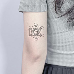 Metatron cube tattoo - Etsy México