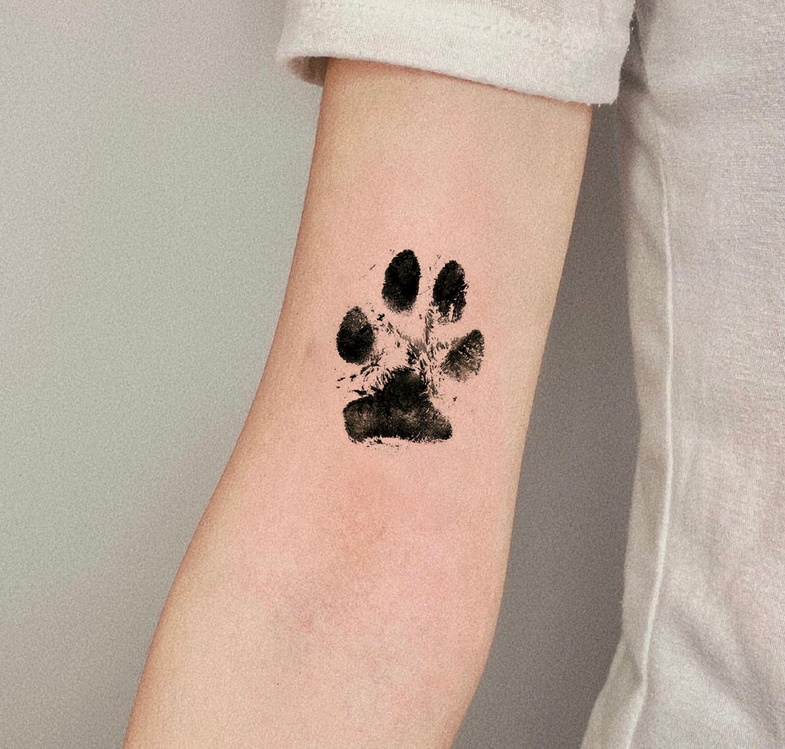 Paw Print Temporary Tattoo Fake Tattoo Waterproof Tattoo Etsy
