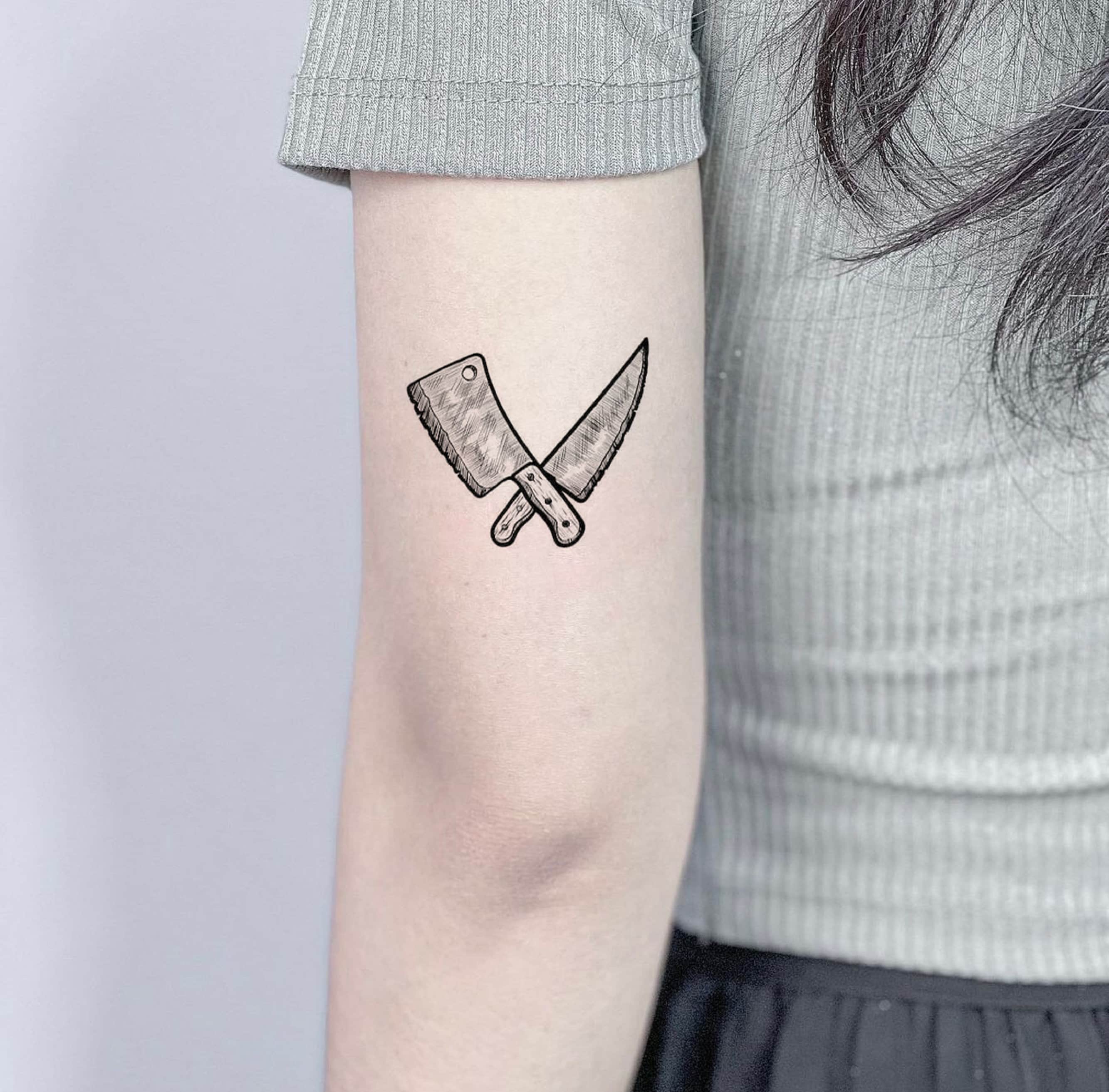 Chef Knife Tattoo Designs