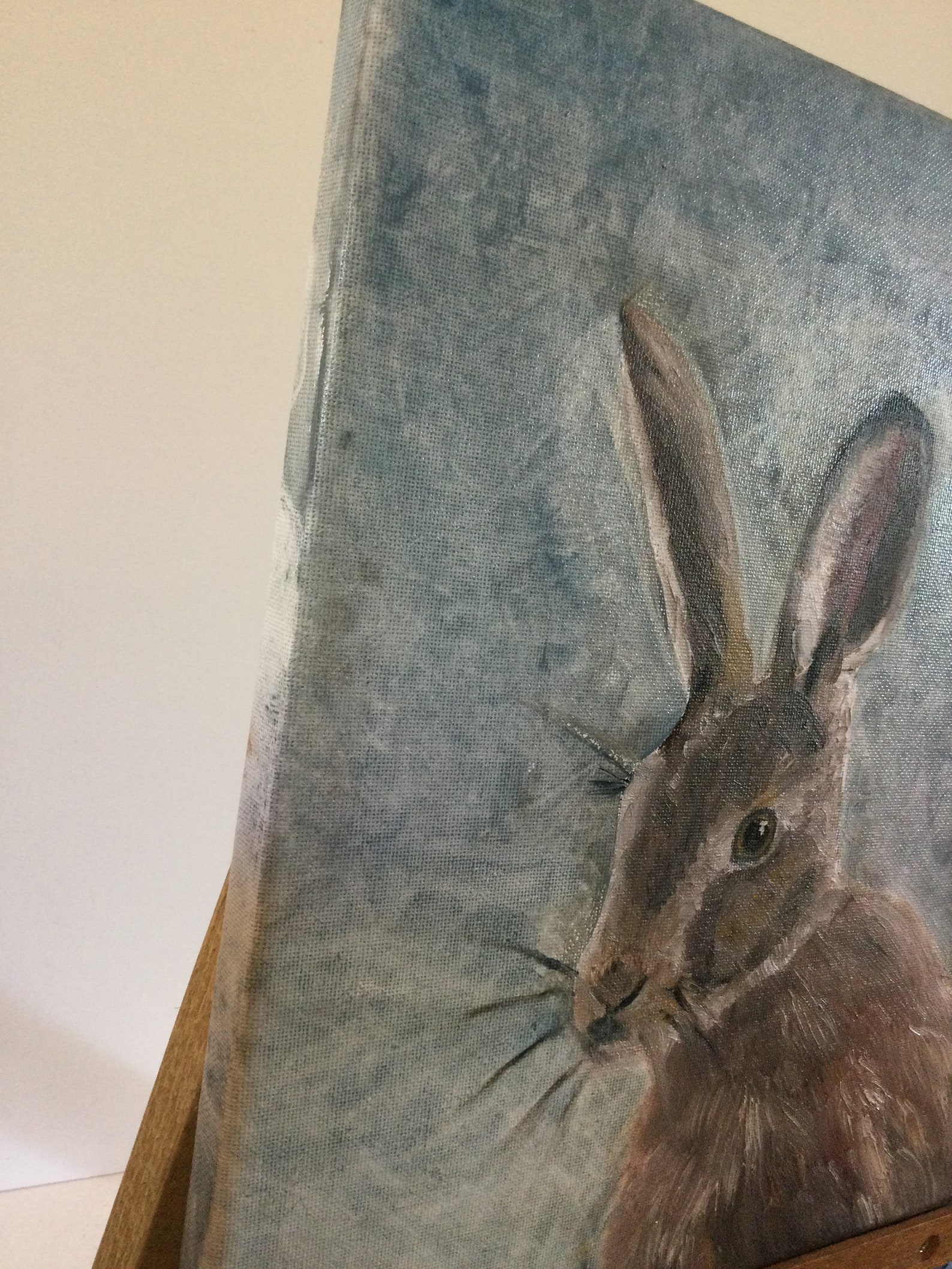 Hare original oil painting on canvas 25x30cm Etsy