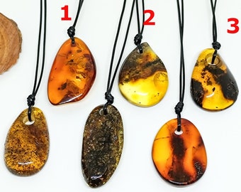 Genuine Baltic Amber Adjustable Pendant ,Natural Baltic Amber Pendant,Unisex Pendant ,Boho Pendant,Healing Amber,Unique Gift