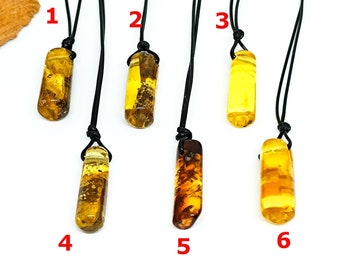 Genuine Baltic Amber Adjustable Pendant ,Natural Baltic Amber Pendant,Unisex Pendant ,Boho Pendant,Healing Amber,Unique Gift