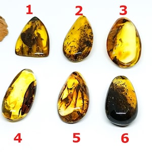 Natural Baltic Amber Cabochon and Pendants, Genuine Baltic Amber Cabochons  for Jewelry Making, Free form Gemstone , Amber for Healing