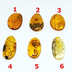 Natural Baltic Amber  Flat Back Cabochon, Genuine Baltic Amber Cabochons  for Jewelry Making, Free form Gemstone , Amber for Healing