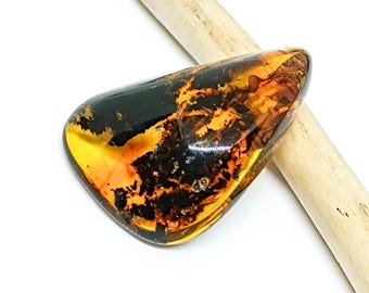 Genuine Cognac Baltic Amber Stone: Healing Crystal Display Piece