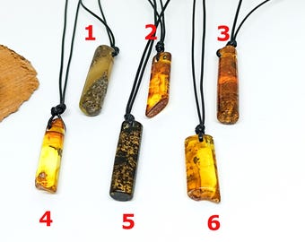 Genuine Baltic Amber Adjustable Pendant ,Natural Baltic Amber Pendant,Unisex Pendant ,Boho Pendant,Healing Amber,Unique Gift