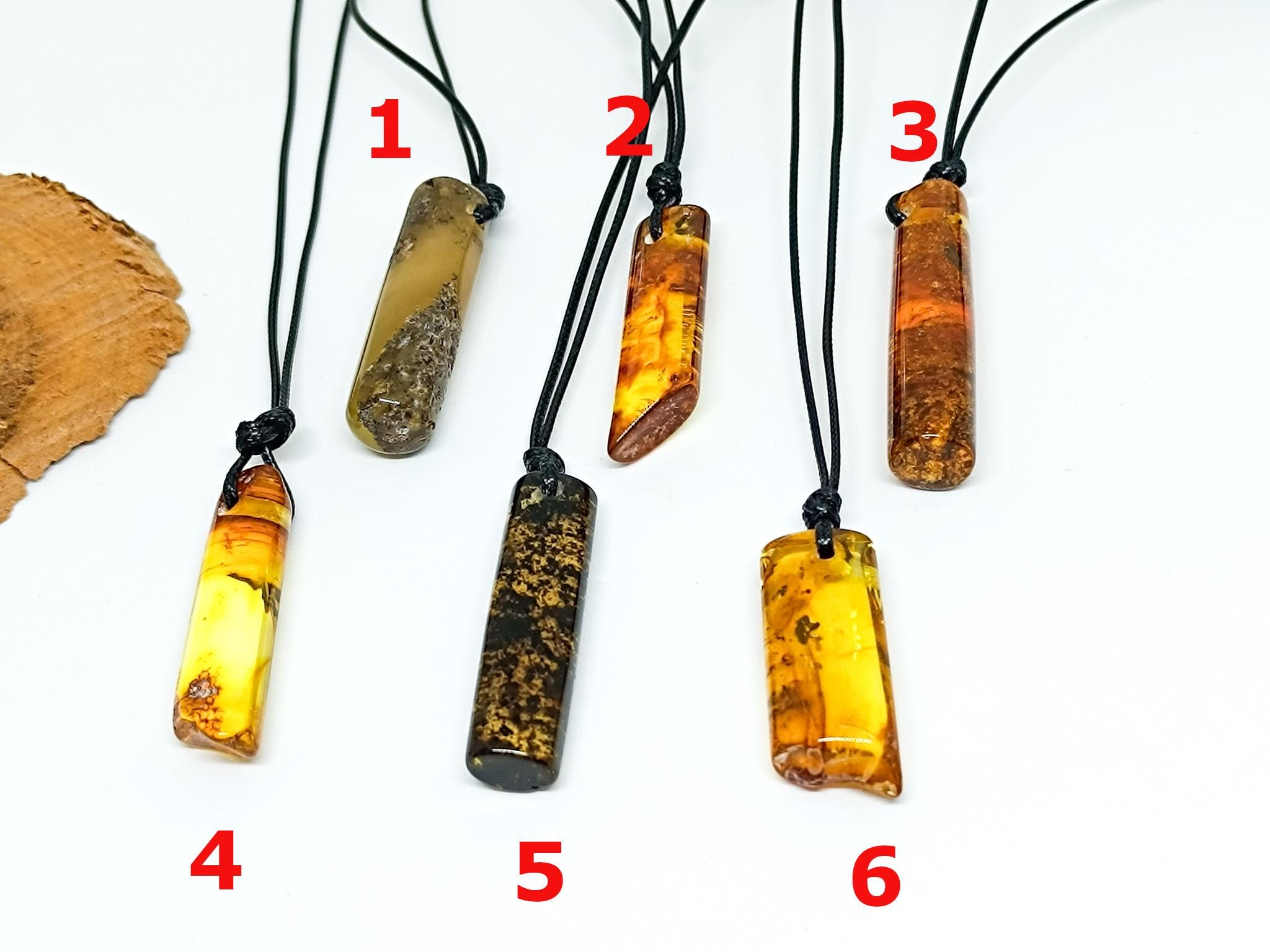 Natural Baltic Amber Pendant: Unisex Boho Necklace, Healing Stone