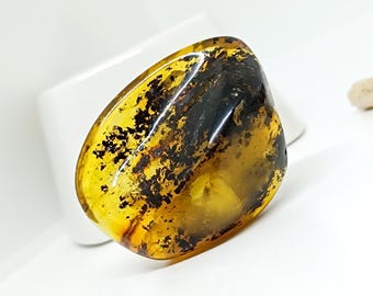 Pedra âmbar grande de 28 gr, espécime de colecionador, pedra âmbar para exibição, pedra de cura, âmbar báltico natural, pedra natural autêntica