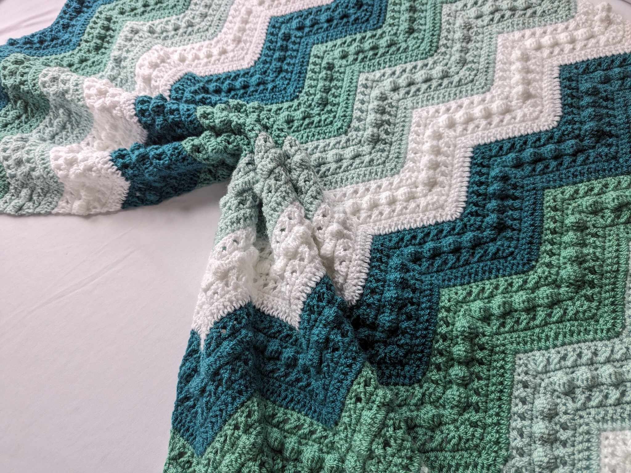 Baby Blanket Crochet Kit. Honeycomb Cotton Throw Kit. Easy Crochet Kit.  Newborn Gift Pattern by Wool Couture -  Denmark
