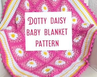 Daisy Granny Square Crochet Blanket Pattern: Beginner Friendly (PDF Pattern)