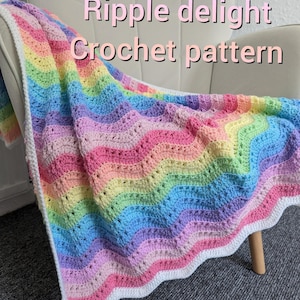 Ripple Baby Blanket Crochet Pattern: Beginner-Friendly (PDF Pattern)