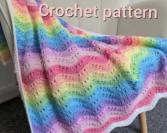 Ripple Baby Blanket Crochet Pattern: Beginner-Friendly (PDF Pattern)
