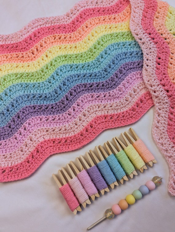 Ripple Delight Crochet Baby Blanket Pattern Crochet Rainbow