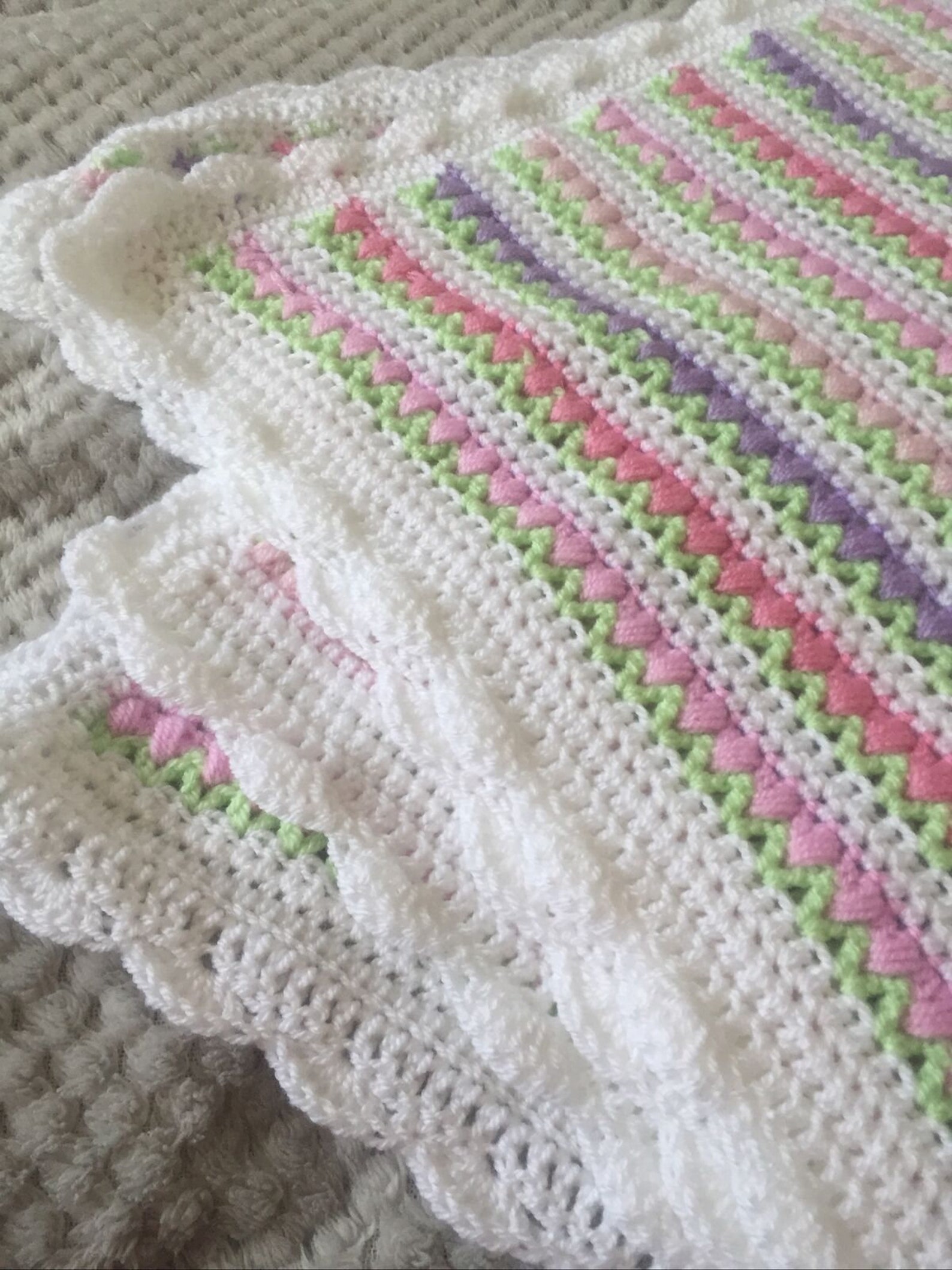 Crochet Blanket Tulips Etsy