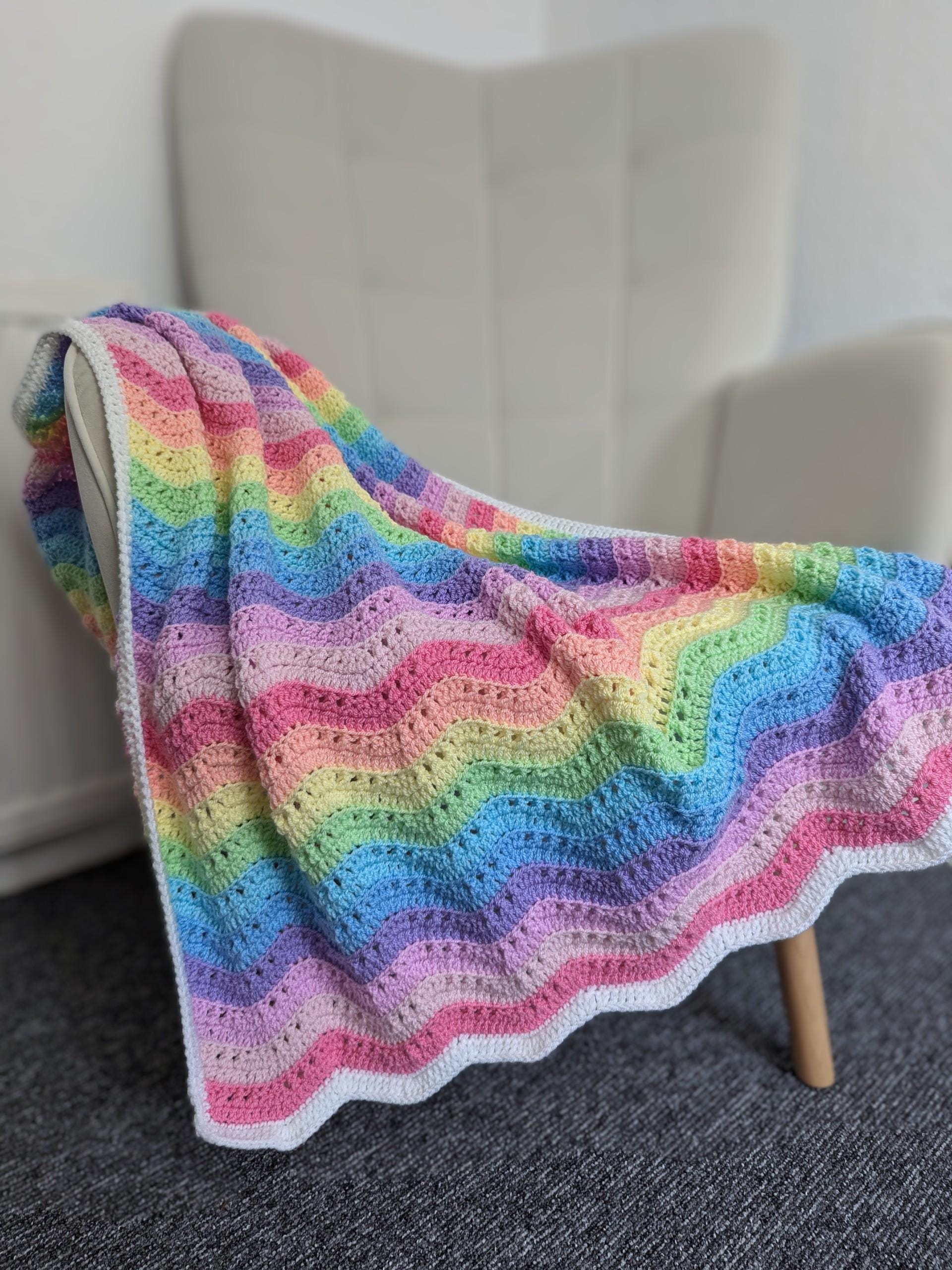 Crochet Blanket for Babies Rainbow Baby Present Rainbow Baby Blanket Crochet Handmade Crochet Afghan Gifts for a Newborn Baby Etsy Canada