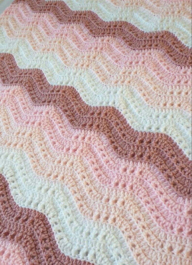 Ripple Delight Crochet Pattern Blanket Crochet Pattern Etsy