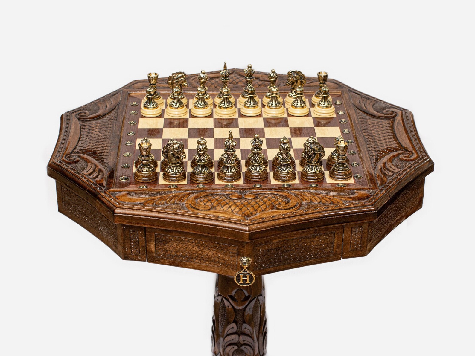 Handmade Chess Table / 21.5 x 21.5 x 25.5 Etsy
