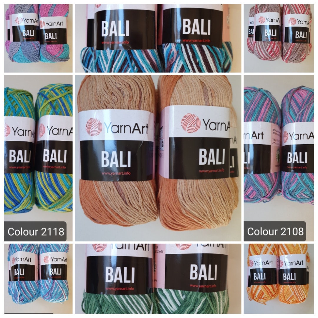 YarnArt Bali Yarn 100g. Perfect for summer knitting and Etsy