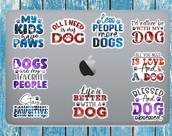 Dog Lover Stickers | Glossy Die Cut Stickers | Set of 9 Stickers | Perfect for all Dog Pawrents! | Ideal for Notebooks, Cards etc