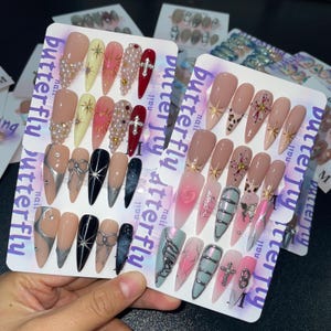 Blind Nail Box, Two/Three Sets Of Press-On Nails, Mystery Box, 3d Gel/French/Cat&#39;s Eye, Random Nail Sets, Gifts For Women, Reusable Nails