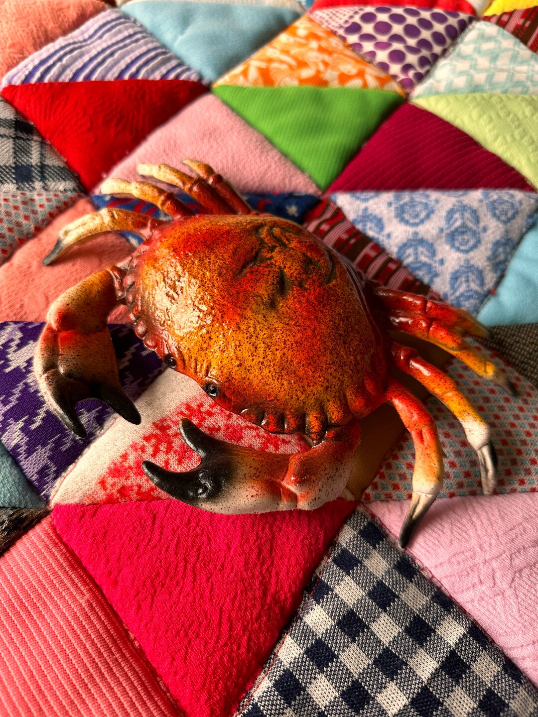 Vintage Crab Plastic Blow Mold Made in Hong Kong Nautical Decor Etsy