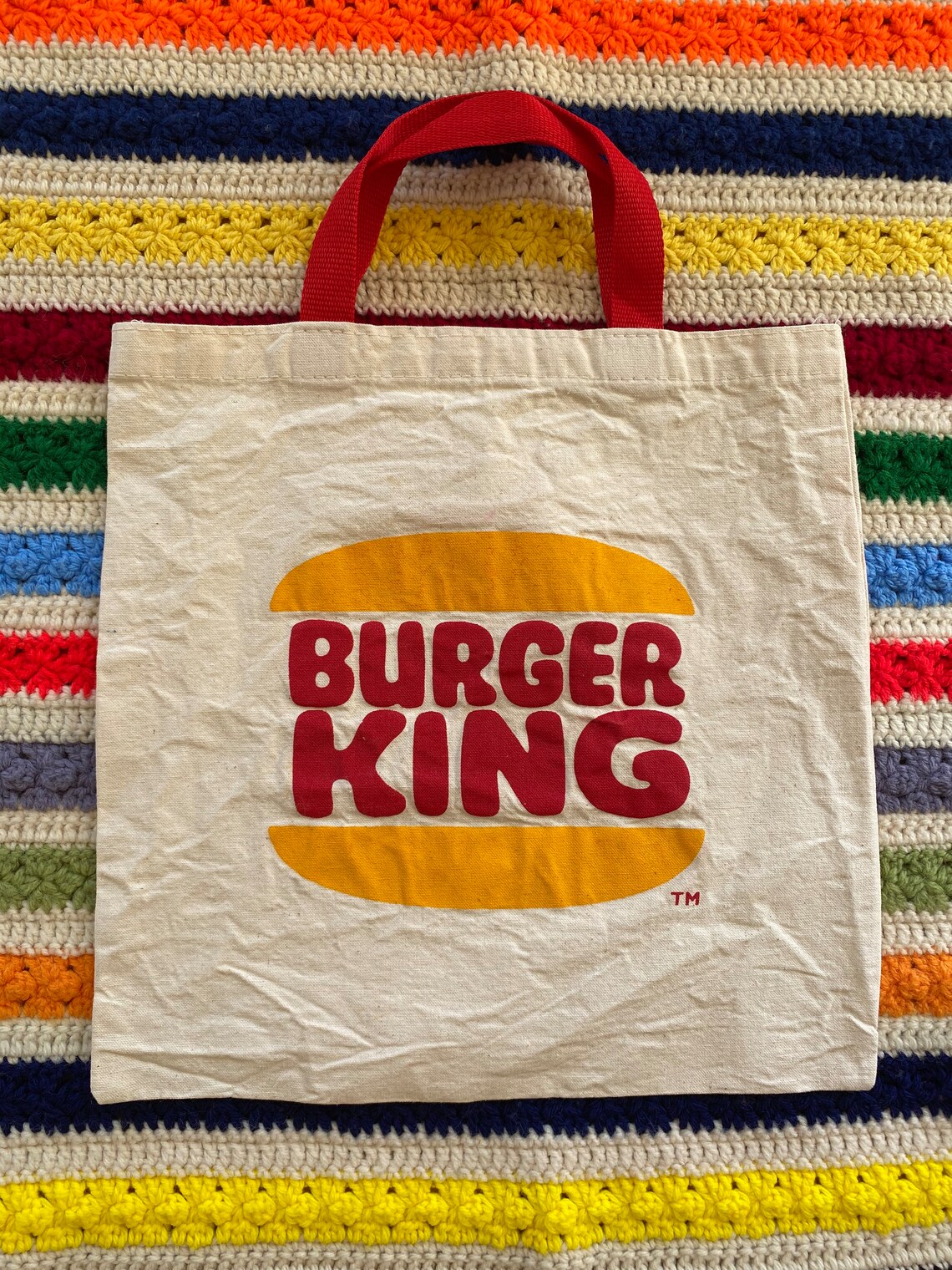 Vintage Burger King Canvas Tote Bag Etsy