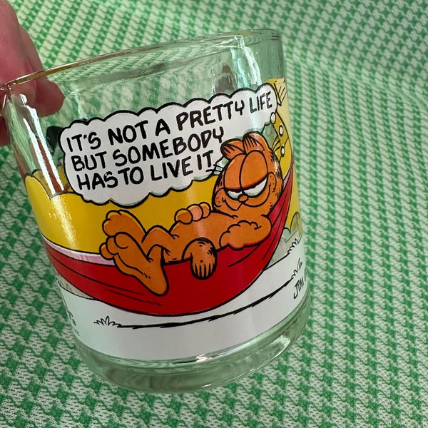 Vintage 1978 McDonald’s Garfield Glass Mug Hammock