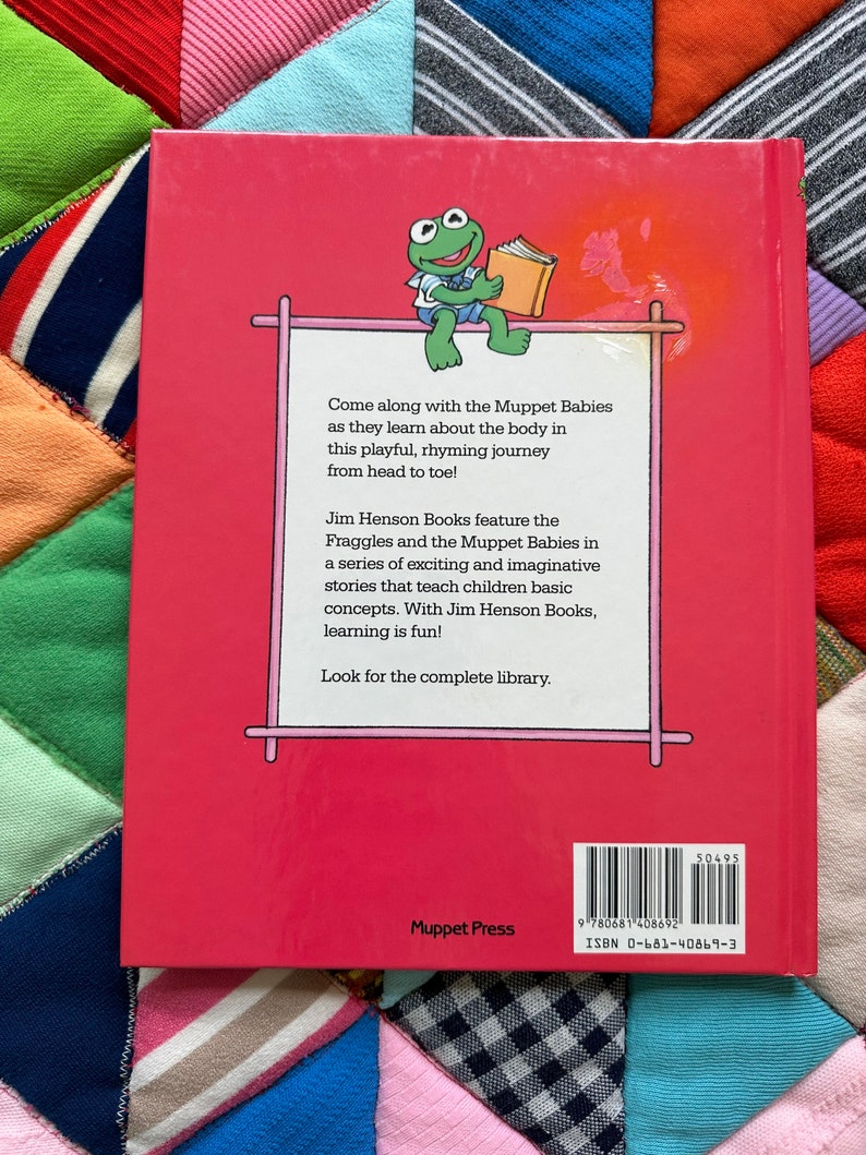 Vintage 1989 Muppet Babies Head to Toe Hardcover Book Bonnie Worth ...