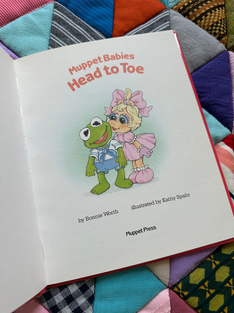Vintage 1989 Muppet Babies Head to Toe Hardcover Book Bonnie Worth ...