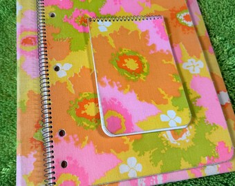 Vintage Flower Power 3 Ring Binder + Notebooks Set