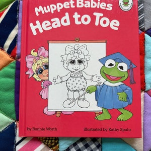 Vintage 1989 Muppet Babies Head to Toe Hardcover Book Bonnie Worth ...