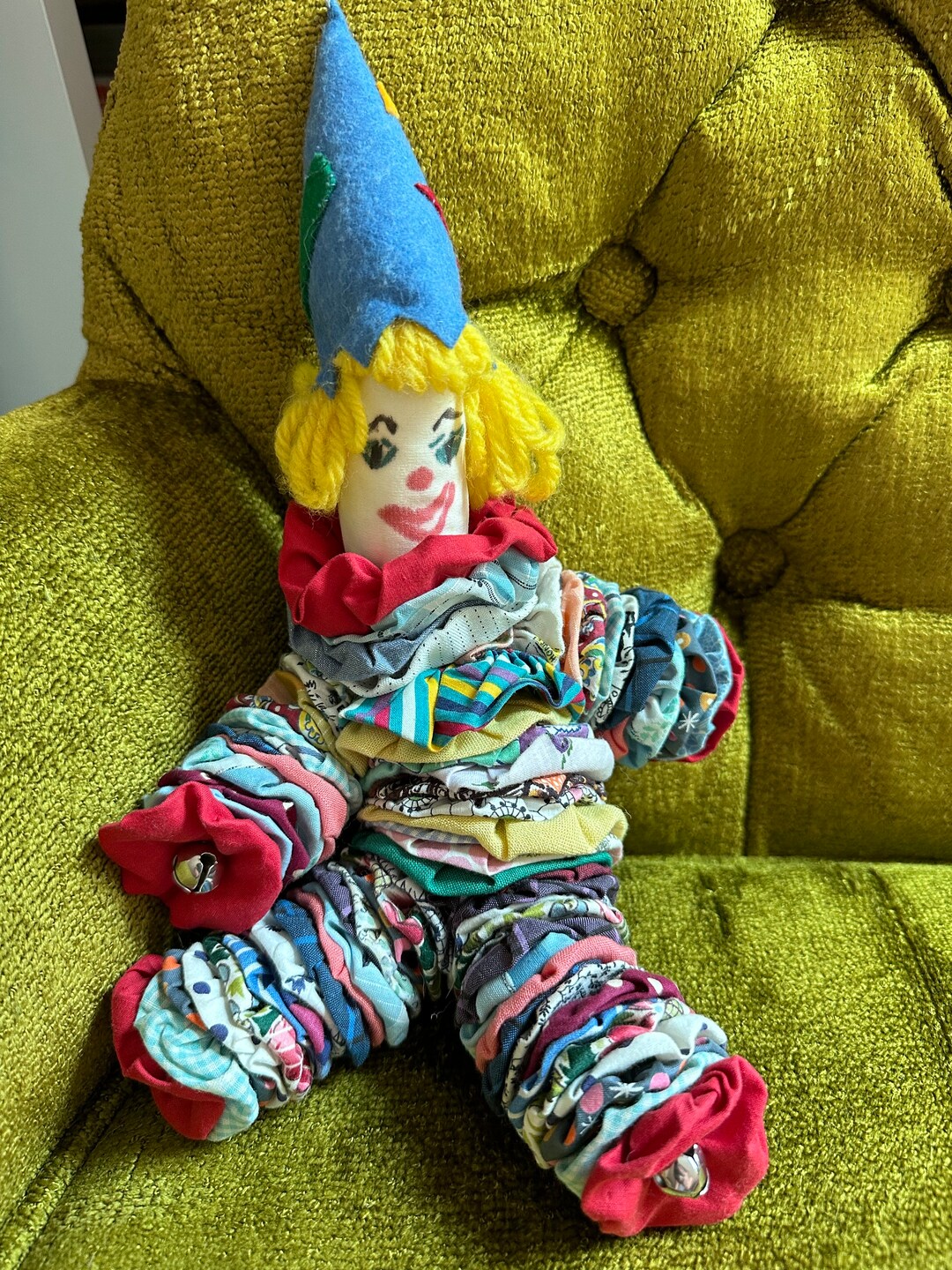 Old Quilt ClownとLIttle Patch ベア２体セット Old Quilt ClownとLIttle Patch ベア2体セット Vintage Clown Quilt