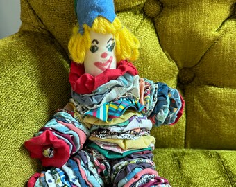 Old Quilt Clown イギリスのアーティストベア 一点物15cm Old Quilt Clown イギリスのアーティストベア 一点物15cm