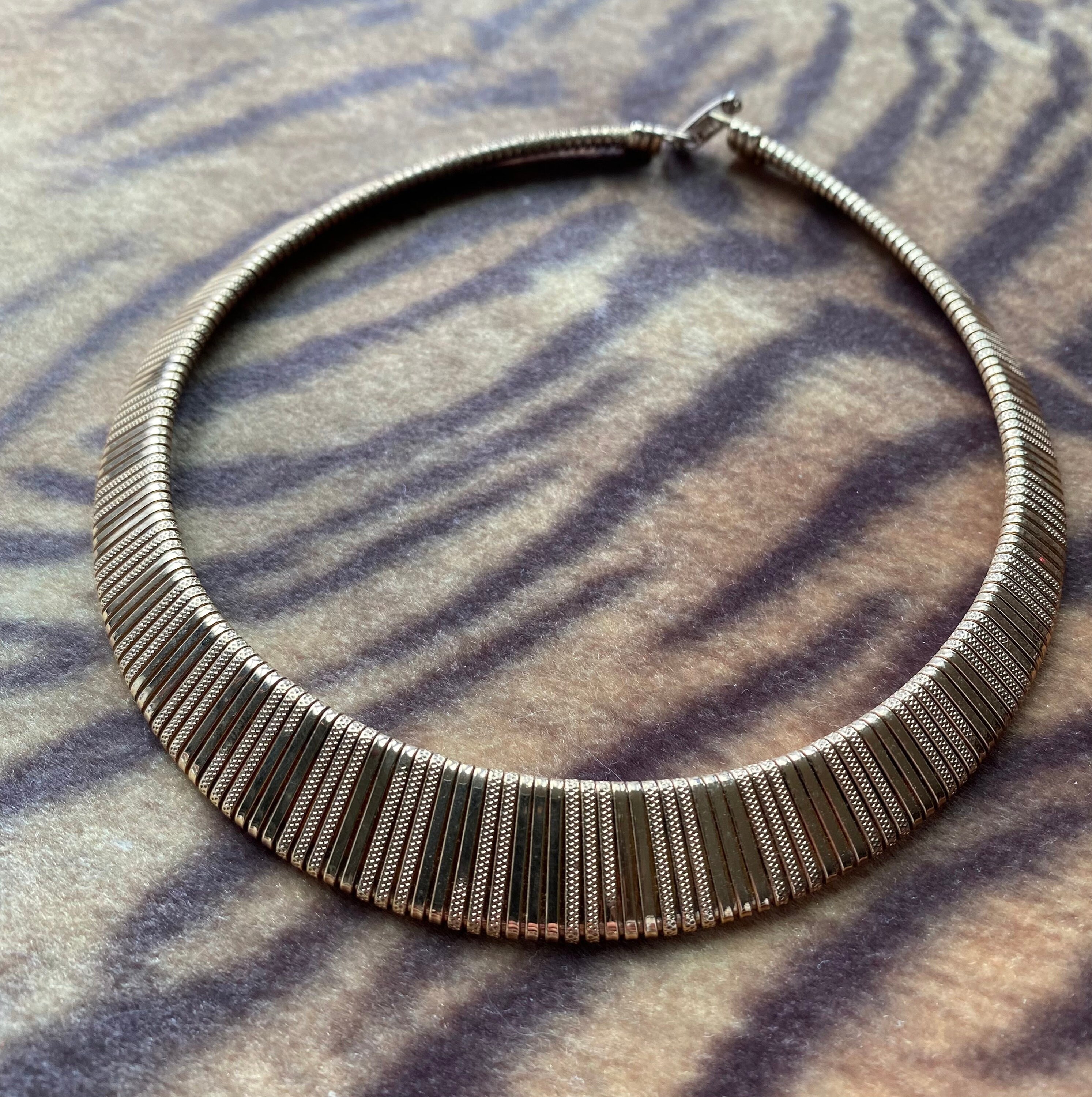 Vintage Gold Tone Flexible Choker 