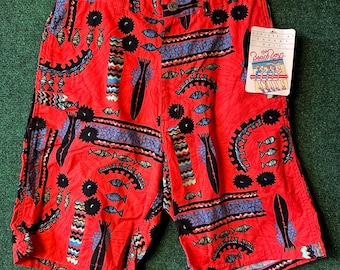 Deadstock Vintage 90s Beach Boys Sherry Holt Swim Shorts Trunks 30