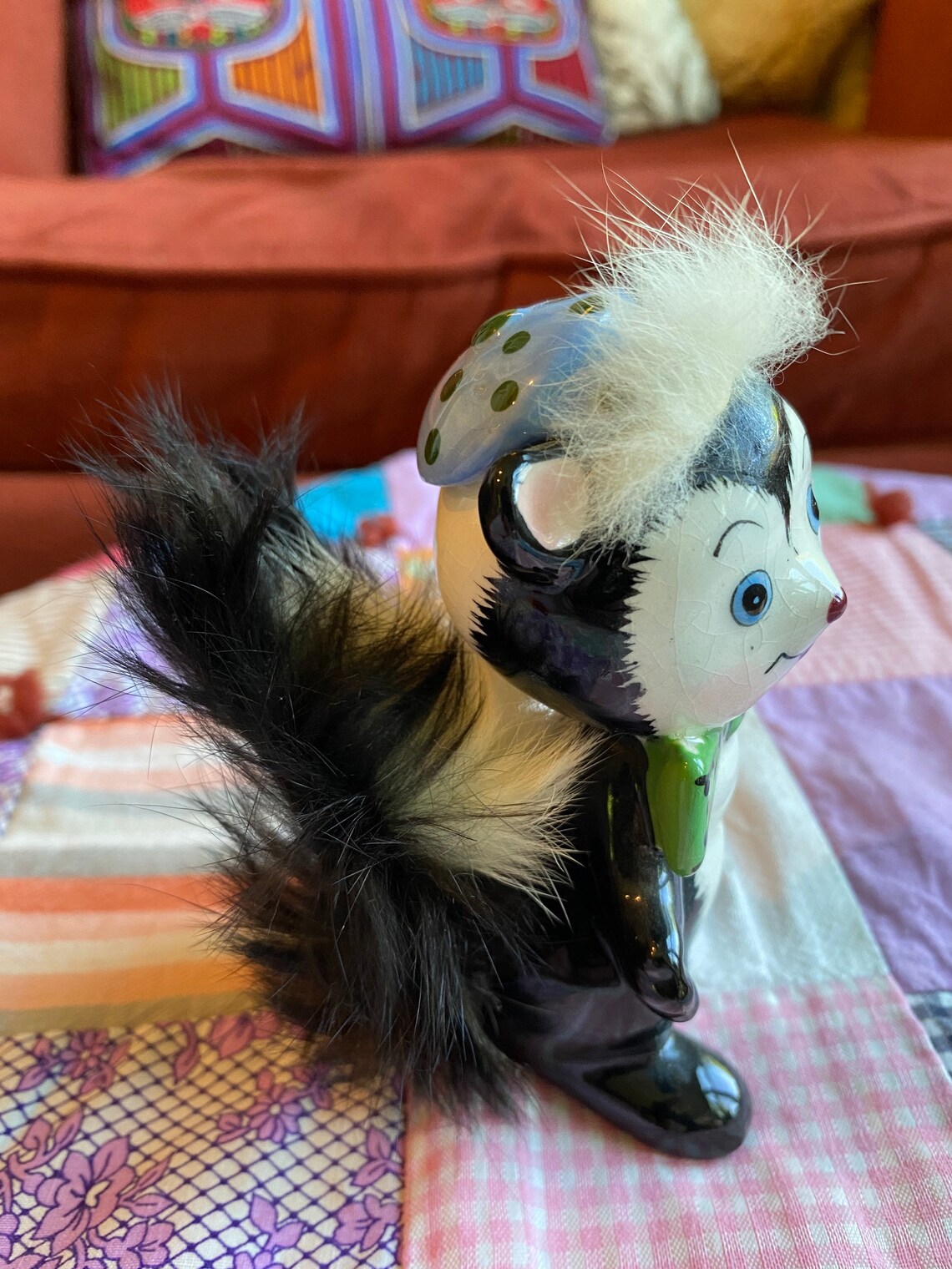 Vintage Ucago Ceramics Skunk Figurine Made in Japan Polka Dot Etsy