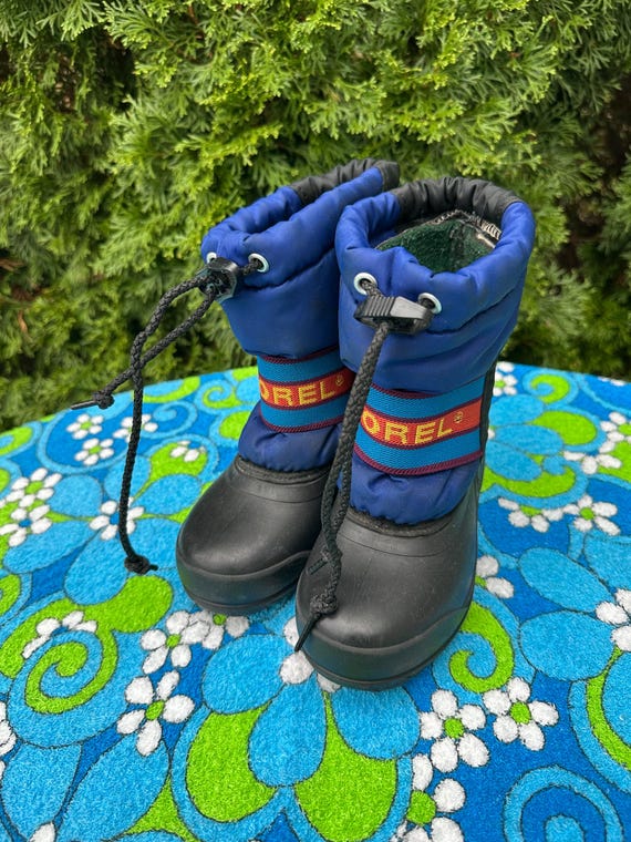 Vintage Kids Sorel 90s Blue & Black Snow Boots Size 9 - Etsy