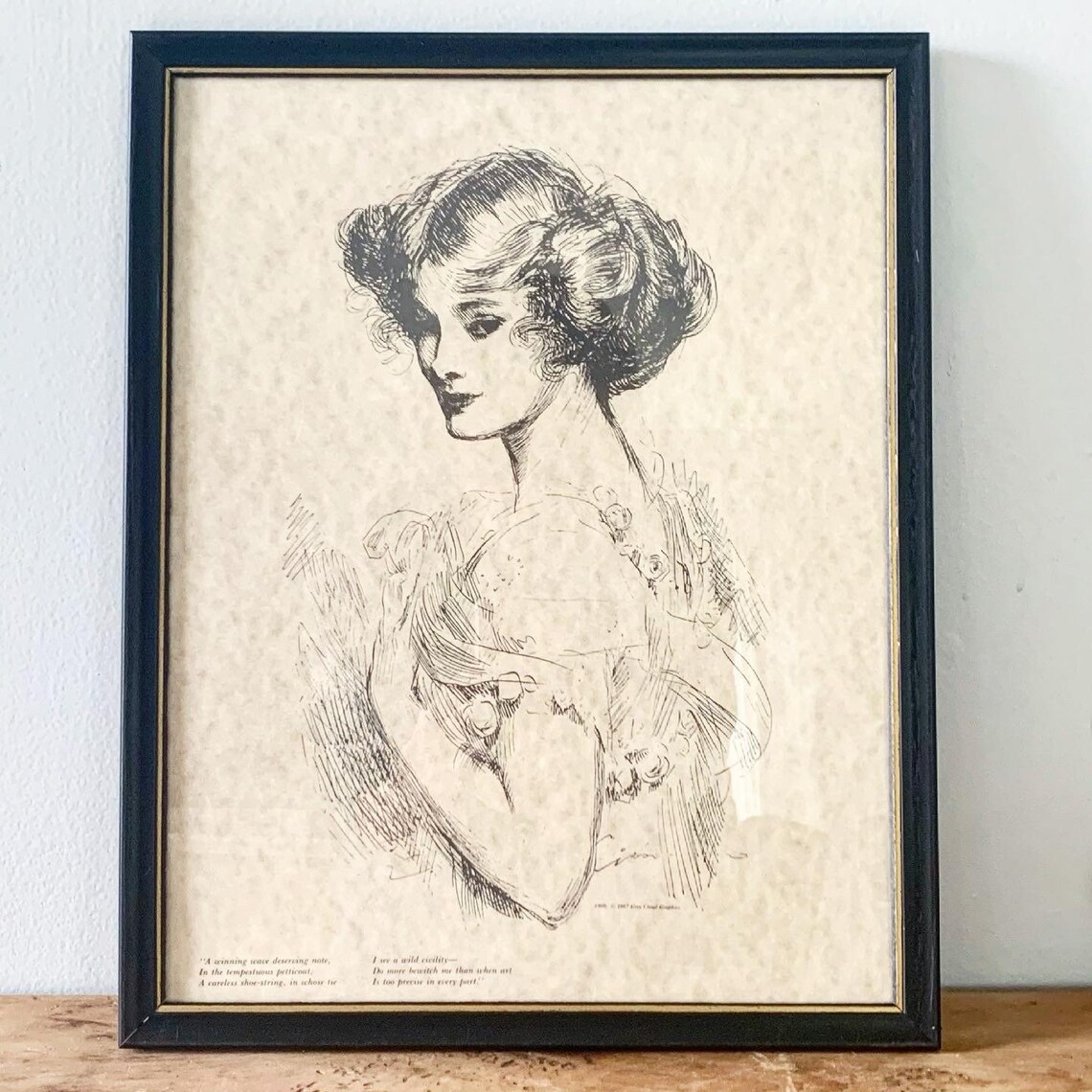 1909 Frames Gibson Girl Prints Printed in 1987 by Grey Cloud | Etsy