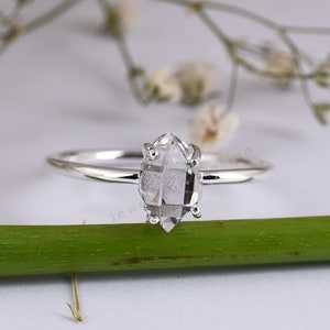 Herkimer Diamant, Edelstein Ring, seltener Harkimer Diamant,Herkimer Diamant Ring, AAA + Qualität Harkimer Diamant, 925 Sterling Silber, Geschenk für Sie