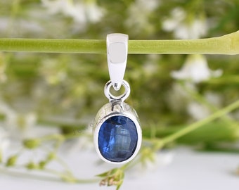 Attractive Natural Kyanite Gemstone, 925 Sterling Silver Kyanite, Authentic Kyanite,Blue Kyanit Stone,Kyanite Silver Pendant,Gift For Mother