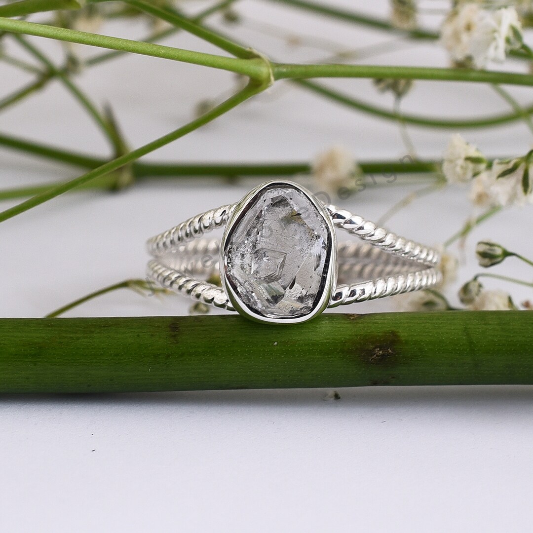 希少な石。ラグジュアリーリング ＃ハーキマーダイヤモンド