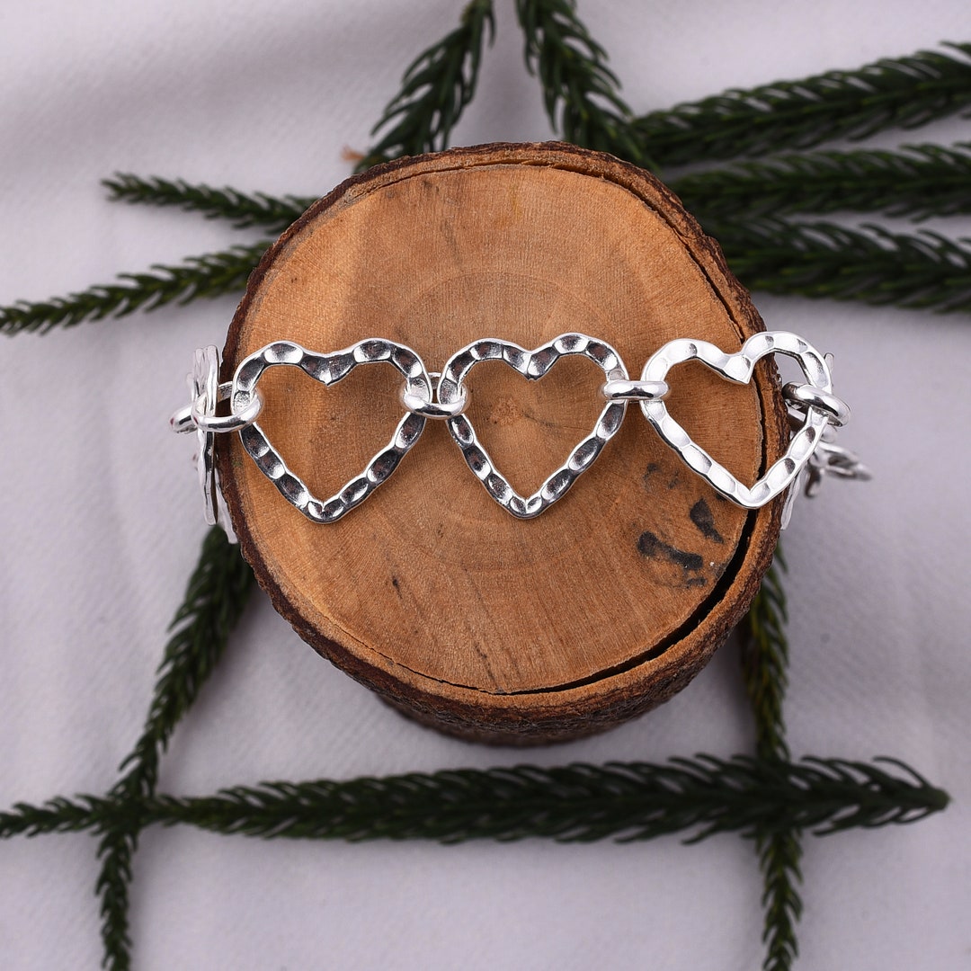 【STONEHENgE】Silver Material Heart Cubic Bracelet SC24B19T s-l400.jpg