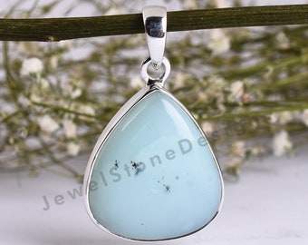 Natural Peruvian Opal Silver Pendant, 925 Silver Crystal Pendant, Peruvian Opal  Silver Pendant, Rare Natural Peruvian Opal, Gift For Mother