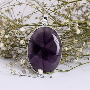 Natural Rare Amethyst Star Gemstone Pendant Genuine Handmade Design Jewelry Healing Gemstone Anniversary Gift For Her Amethyst Star Pendant