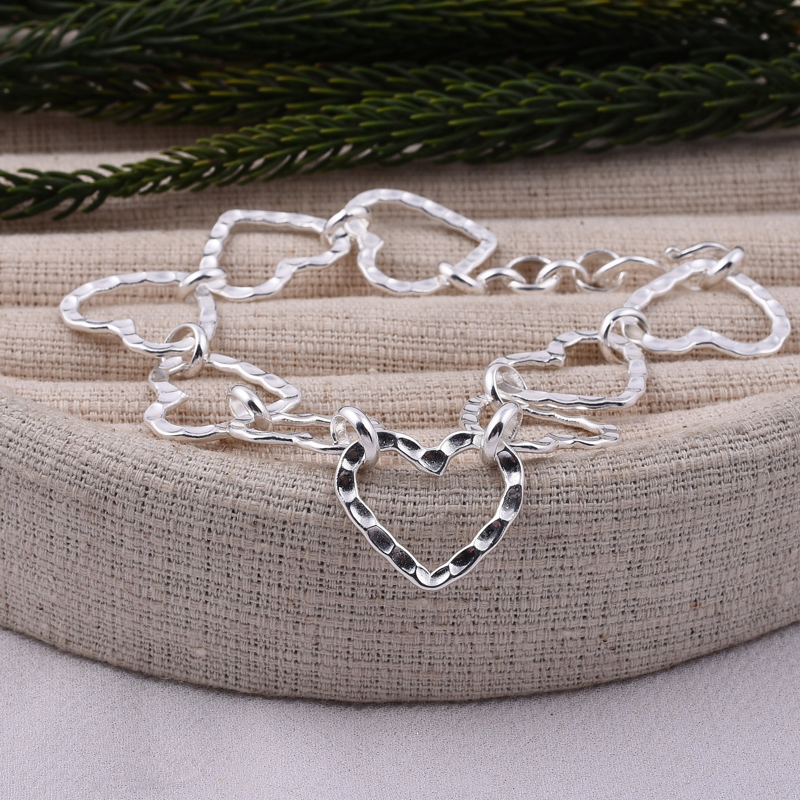 【STONEHENgE】Silver Material Heart Cubic Bracelet SC24B19T s-l400.jpg
